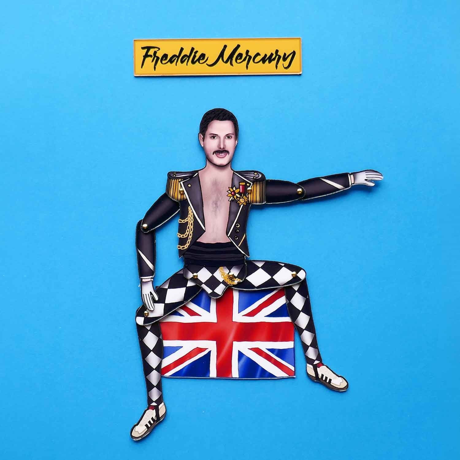 Articulated Freddie Mercury Magnet Doll | Music Lover Decor