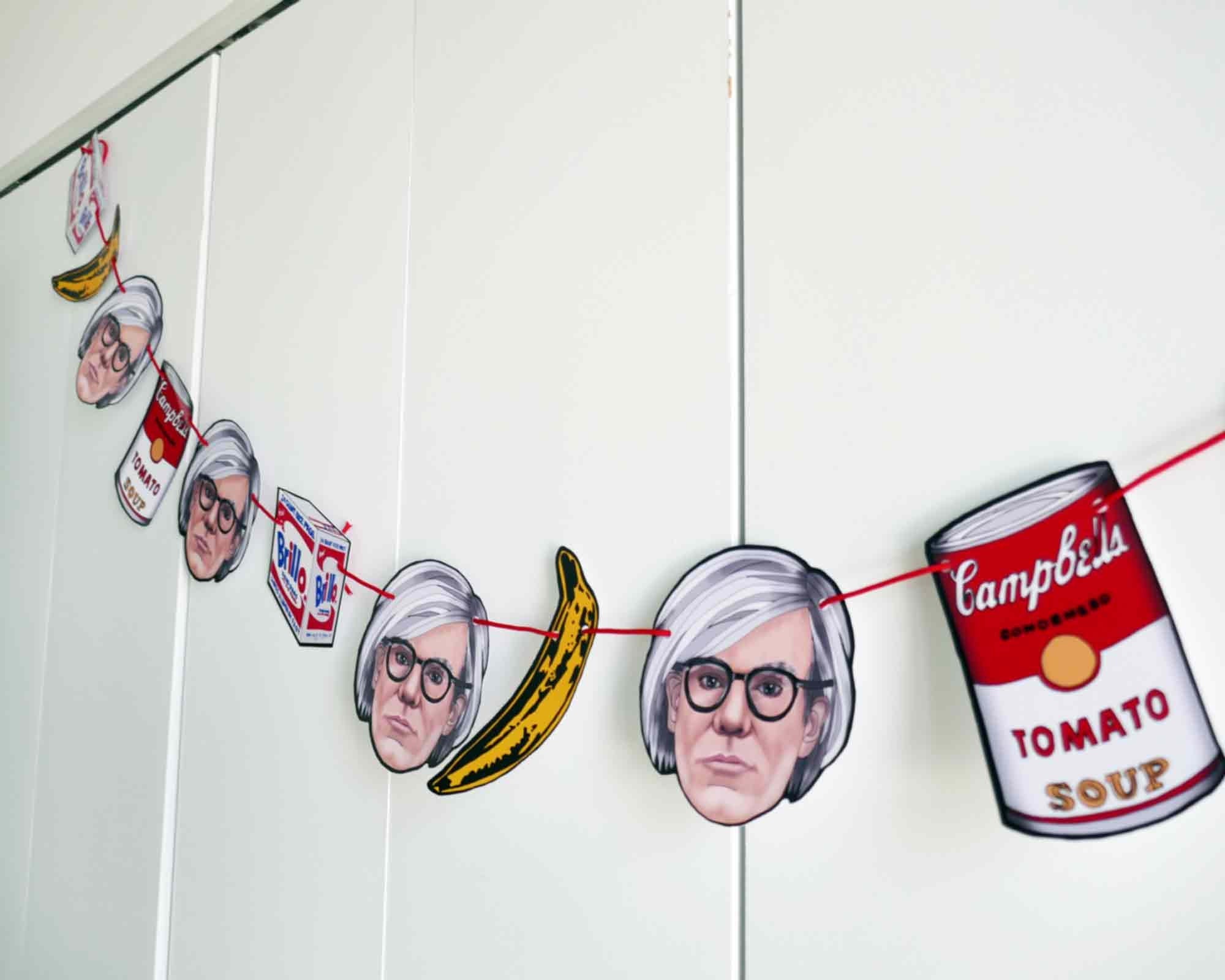 Pop Art Artist Garland: 60s Style Party Decor