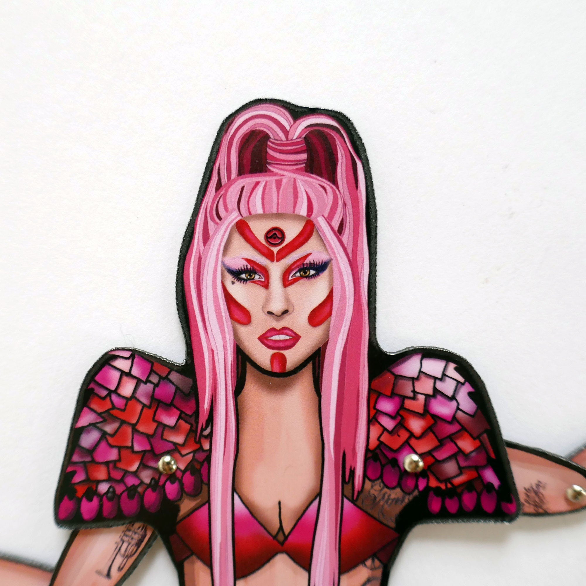 Articulated Magnet Doll Pop Art Icon | Iconic pop singer-inspired refrigerator magnet | Music-themed home decor | Chromatica
