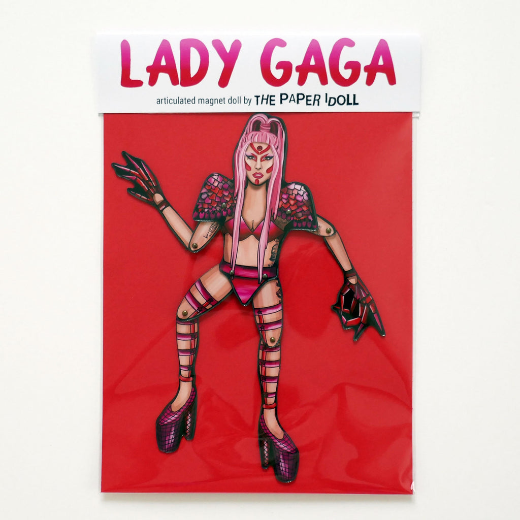 Articulated Magnet Doll Pop Art Icon | Iconic pop singer-inspired refrigerator magnet | Music-themed home decor | Chromatica