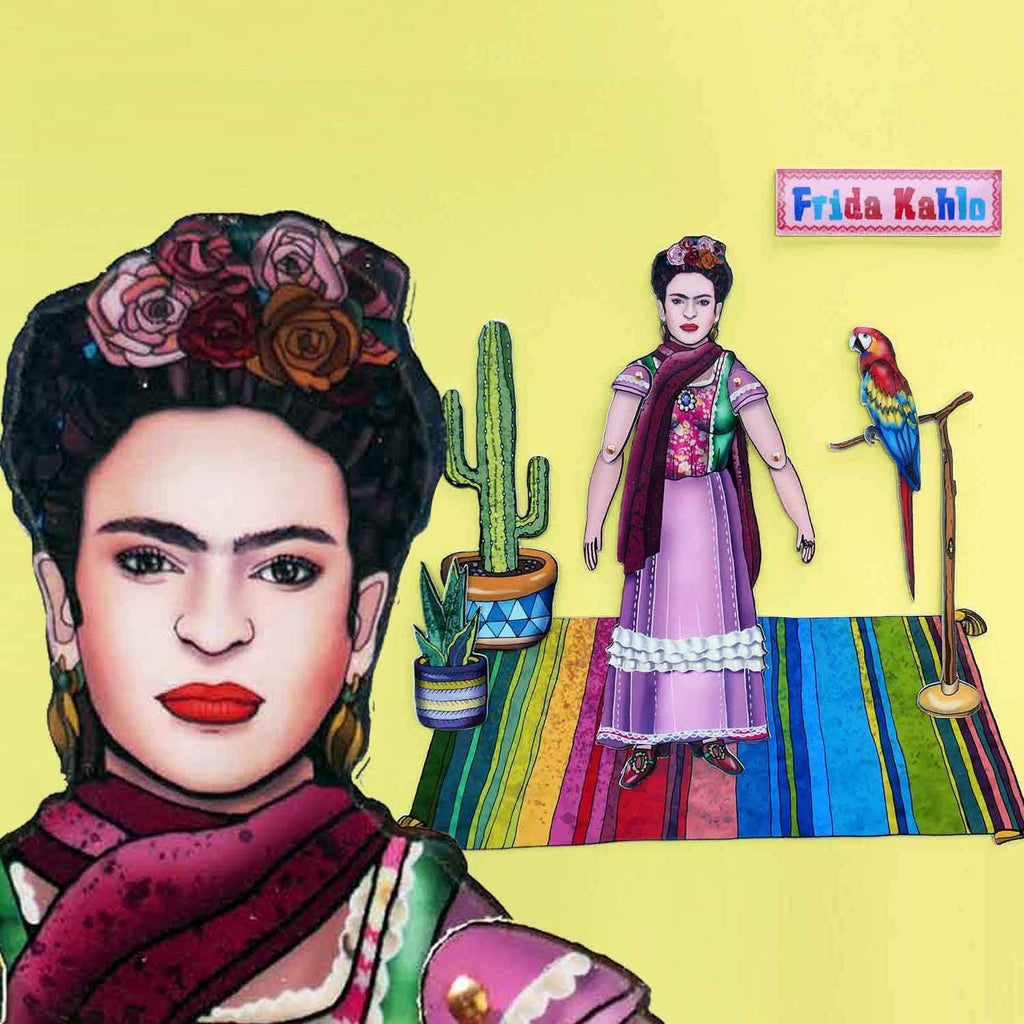 Mexican Painter Magnet Set | Interactive Paper Doll, Art Lover Gift
