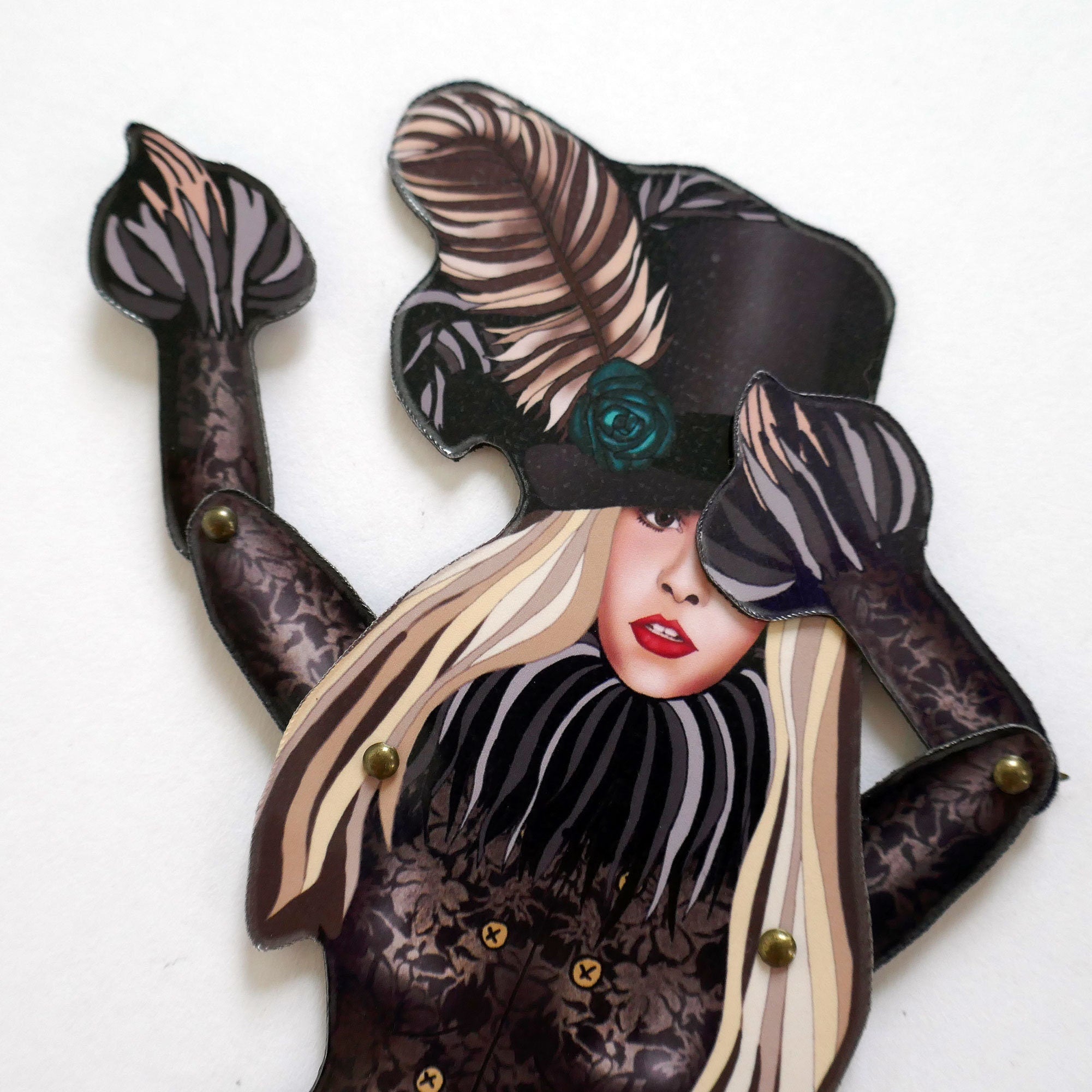 Articulated Magnet Doll | 70s Rock Goddess Home Decor