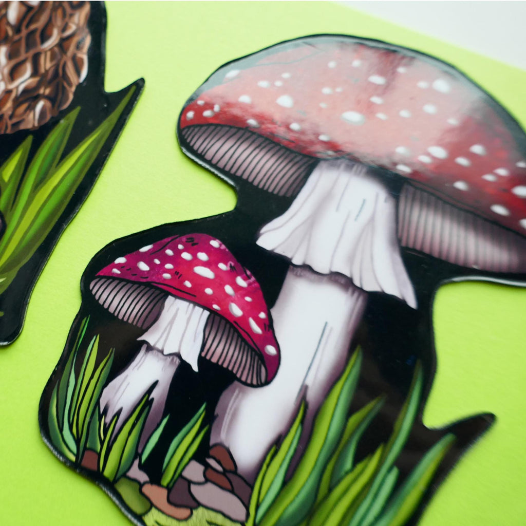 Mushroom Magnet Set: Witchcraft Fairy Forest Decor.