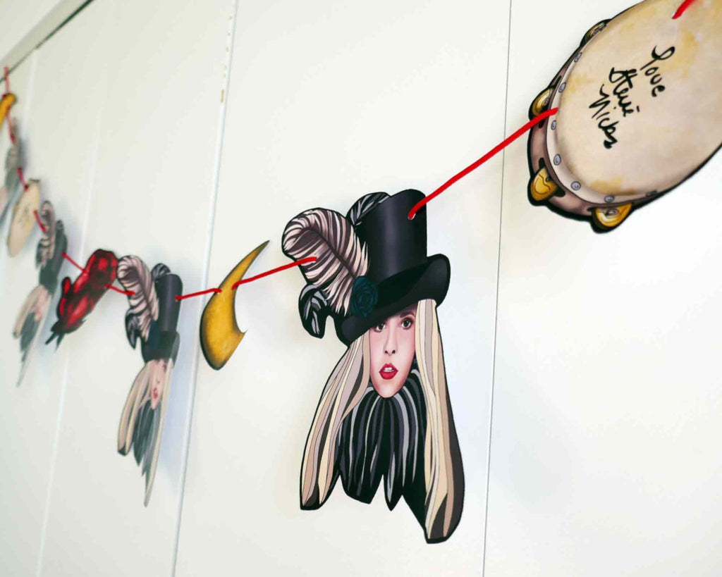 Rock Goddess Garland: Bohemian Singer Bunting, Music Party Decor