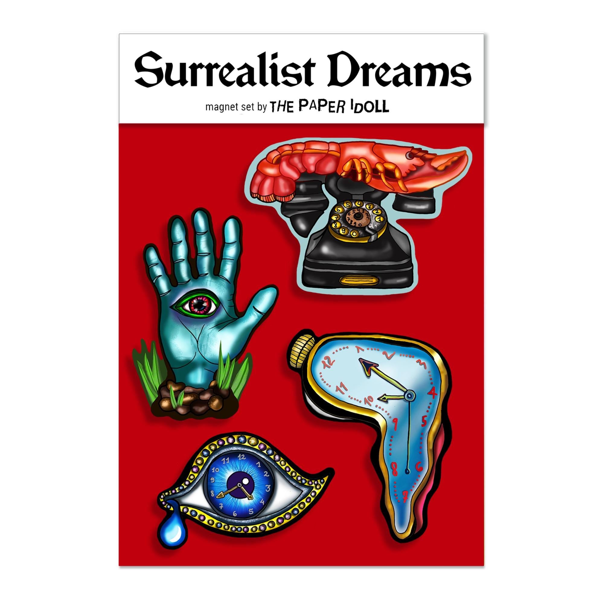 Dali Inspired Magnet Set | Salvador Dali surrealist artist