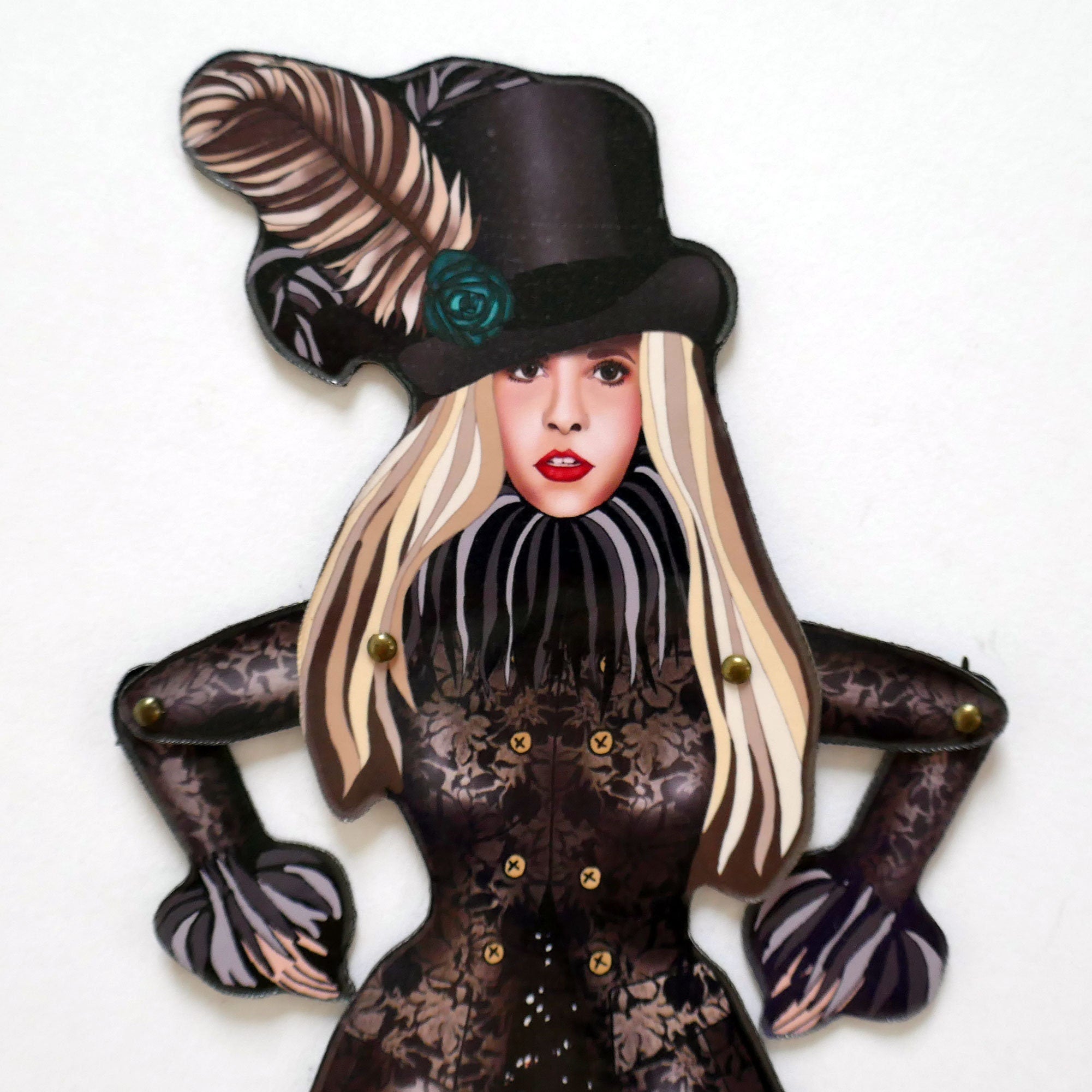 Articulated Magnet Doll | 70s Rock Goddess Home Decor