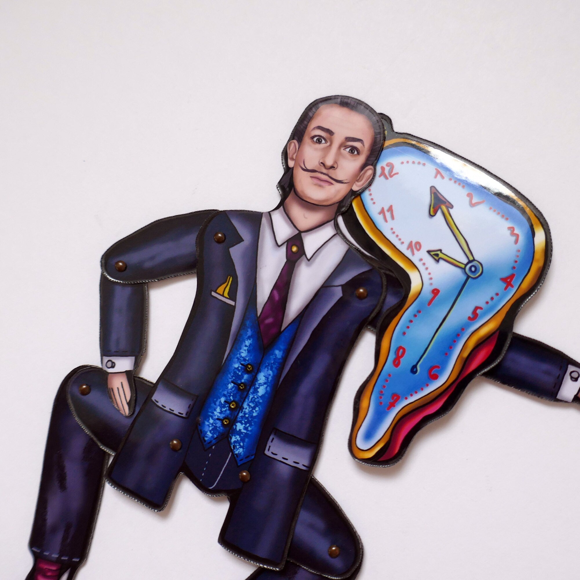 Surrealist Artist Movable Doll + Magnet Set: Interactive Art Doll, Lobster Phone.