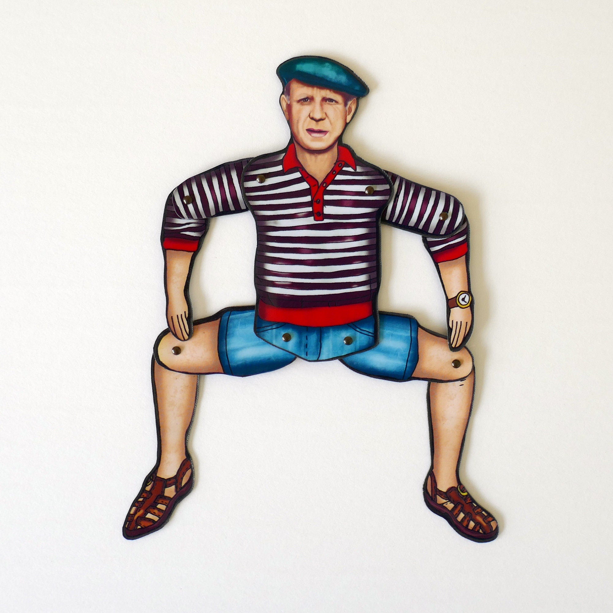 Articulated Picasso Magnet Doll | Modern Art Home Decor