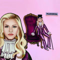 Interactive Magnet Set/Doll Queen of Pop | Iconic pop singer-inspired refrigerator magnet | Music-themed home decor | Music lover room decor