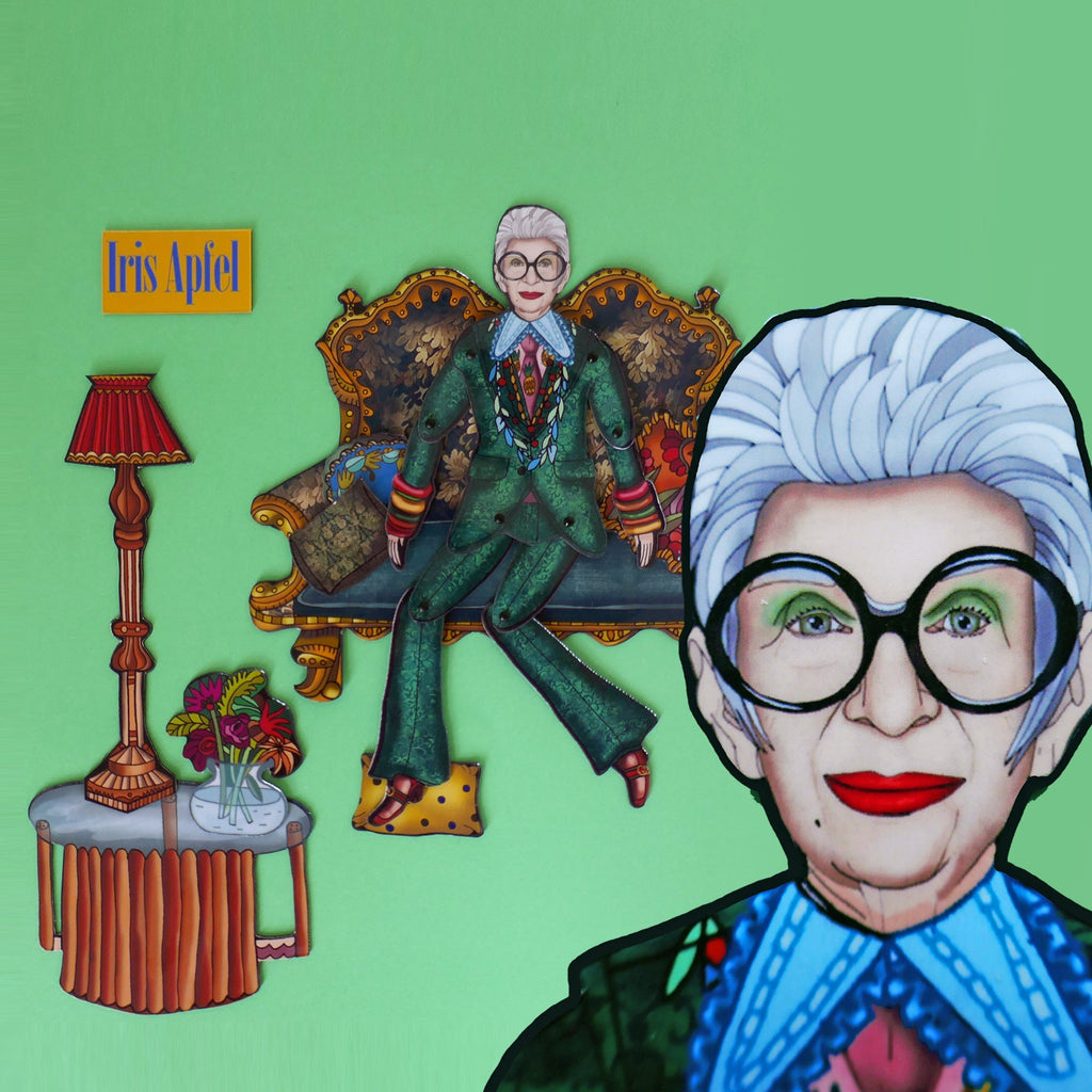 Fashion Icon Interactive Doll + Magnet Set: Art-Themed Refrigerator Magnets