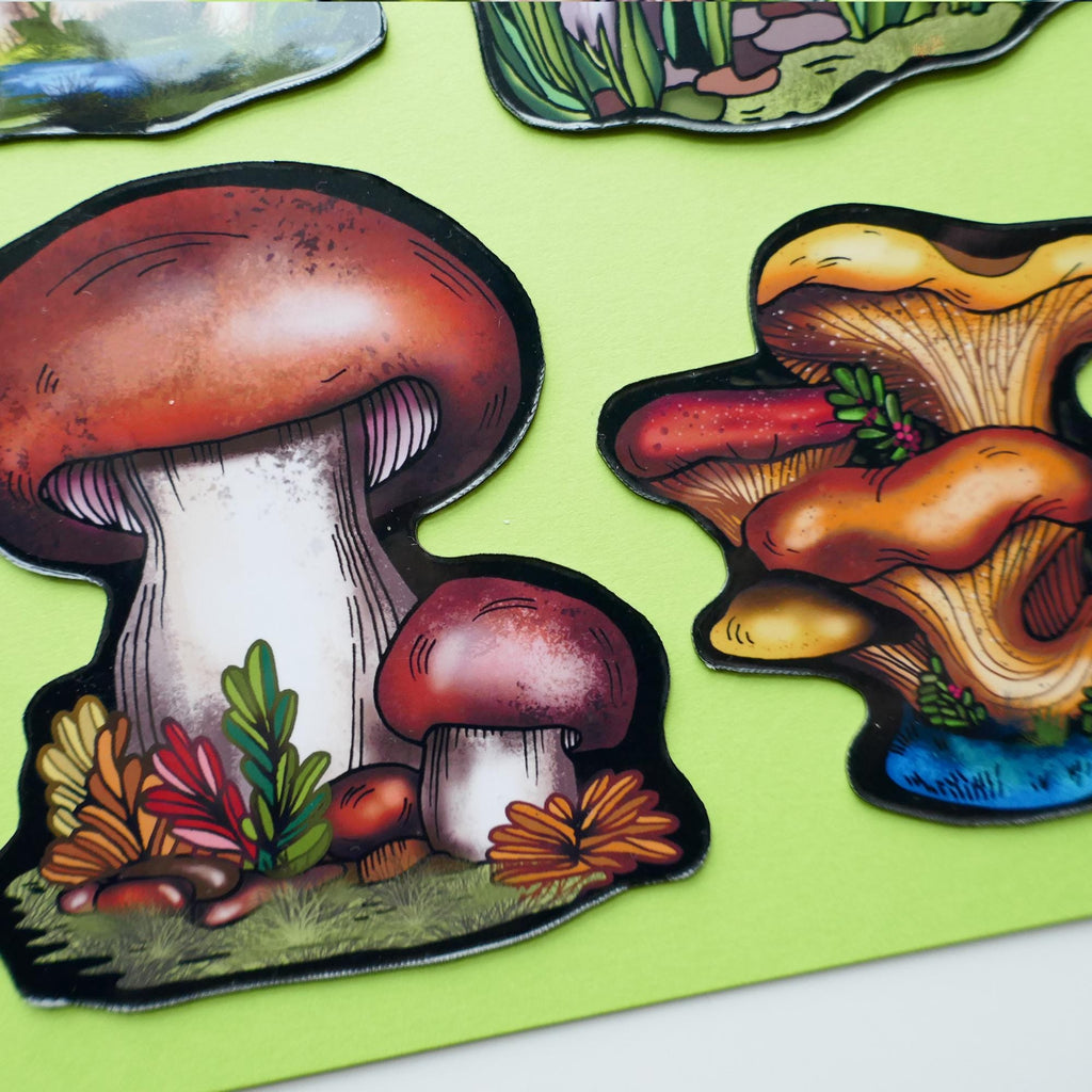 Mushroom Magnet Set: Witchcraft Fairy Forest Decor.