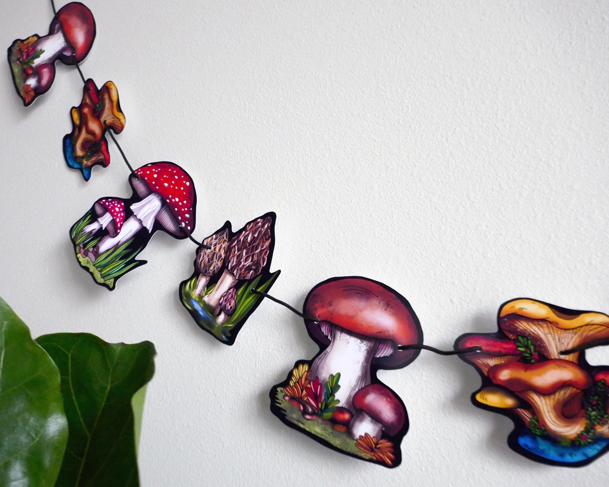 Mushroom Trail Garland: Enchanted Forest Party Decor
