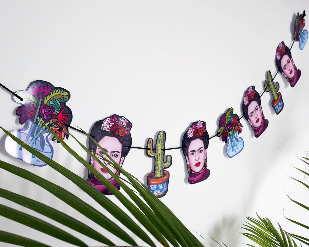 Mexican Artist Garland | Frida, Cacti, and Bouquet Bunting