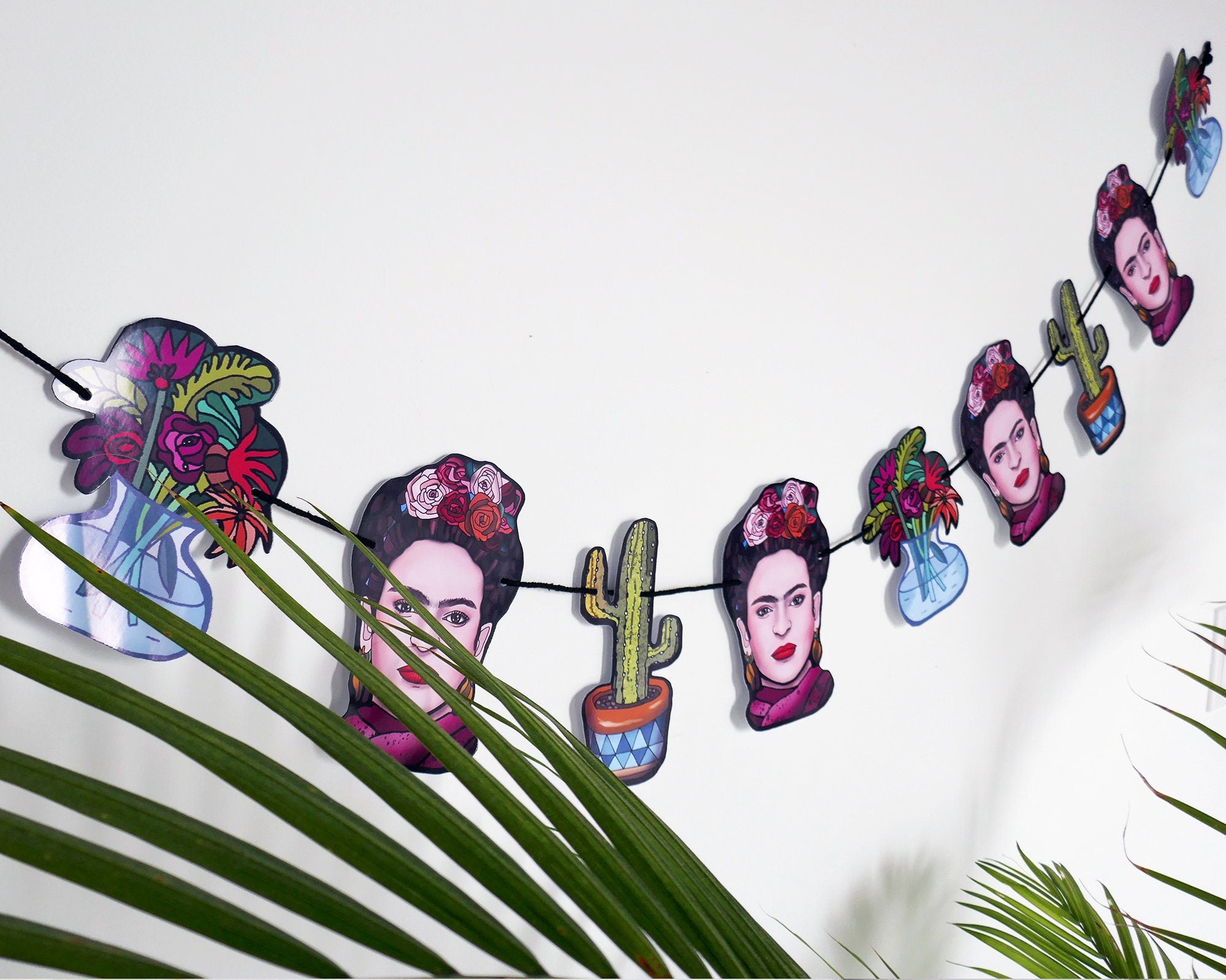 Mexican Artist Garland | Frida, Cacti, and Bouquet Bunting