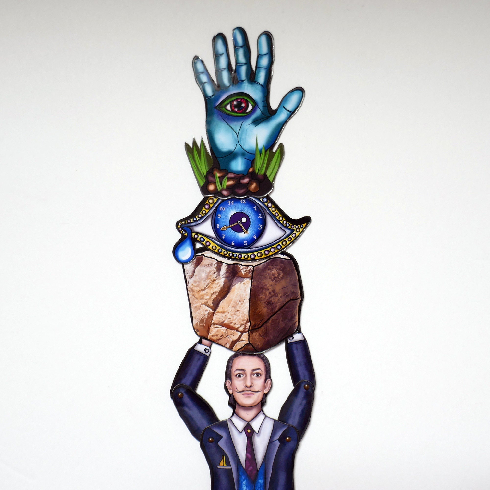 Surrealist Artist Movable Doll + Magnet Set: Interactive Art Doll, Lobster Phone.