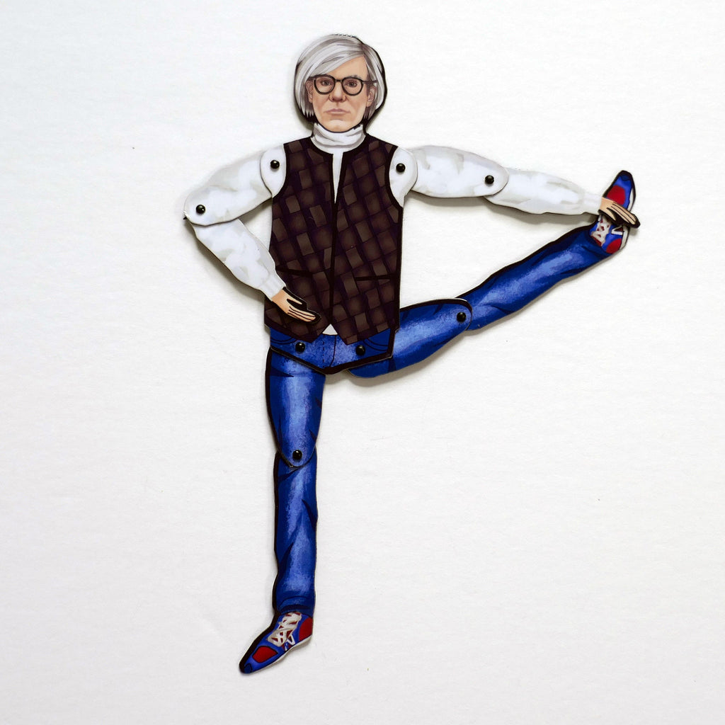 Andy Warhol Magnet Doll | Articulated Paper Idol, Pop Art Decor