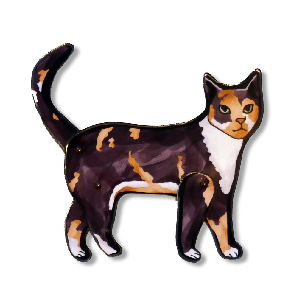 Set of 3 Articulated Cats Fridge Magnets Cat Kitchen decor.