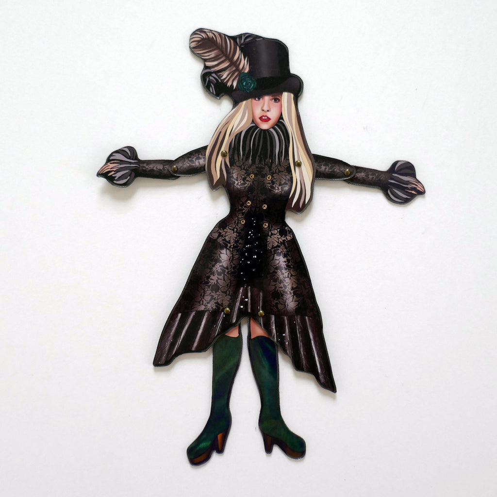 Articulated Magnet Doll | 70s Rock Goddess Home Decor