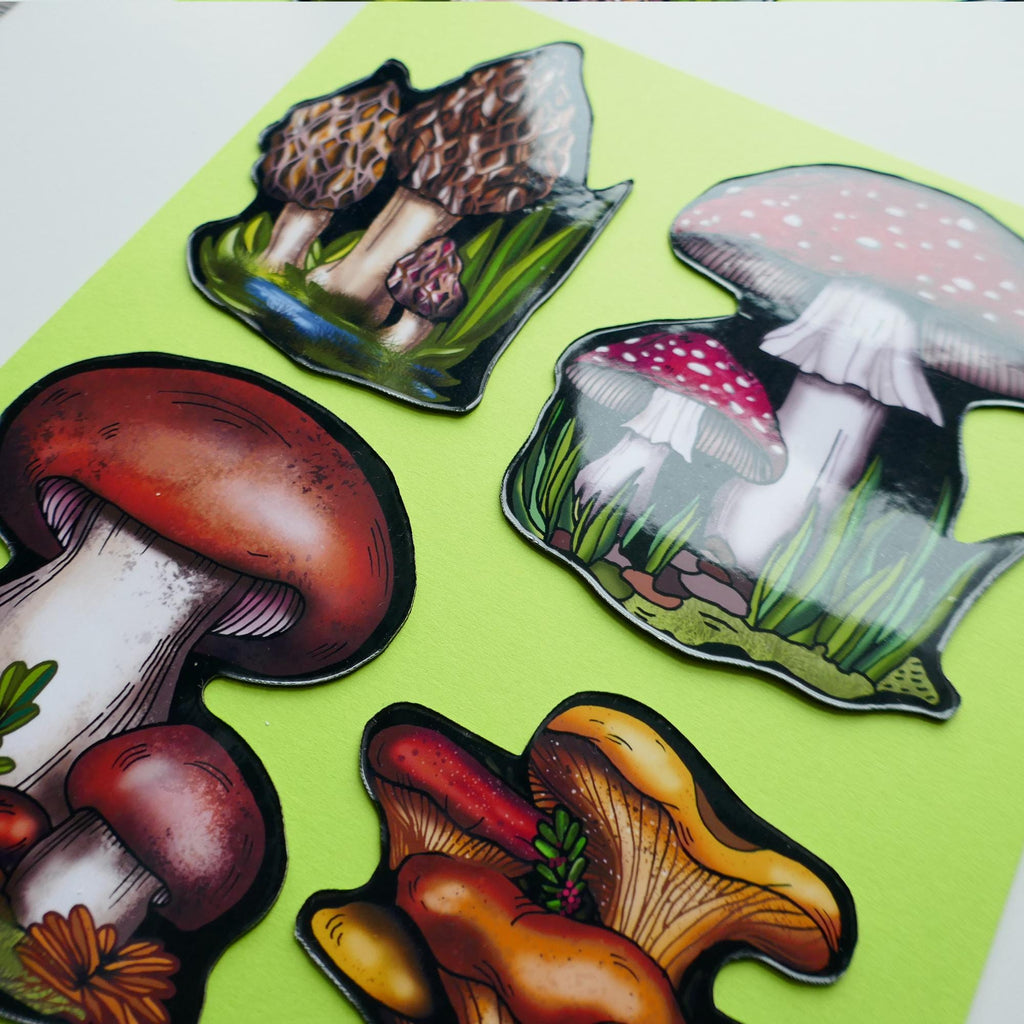 Mushroom Magnet Set: Witchcraft Fairy Forest Decor.