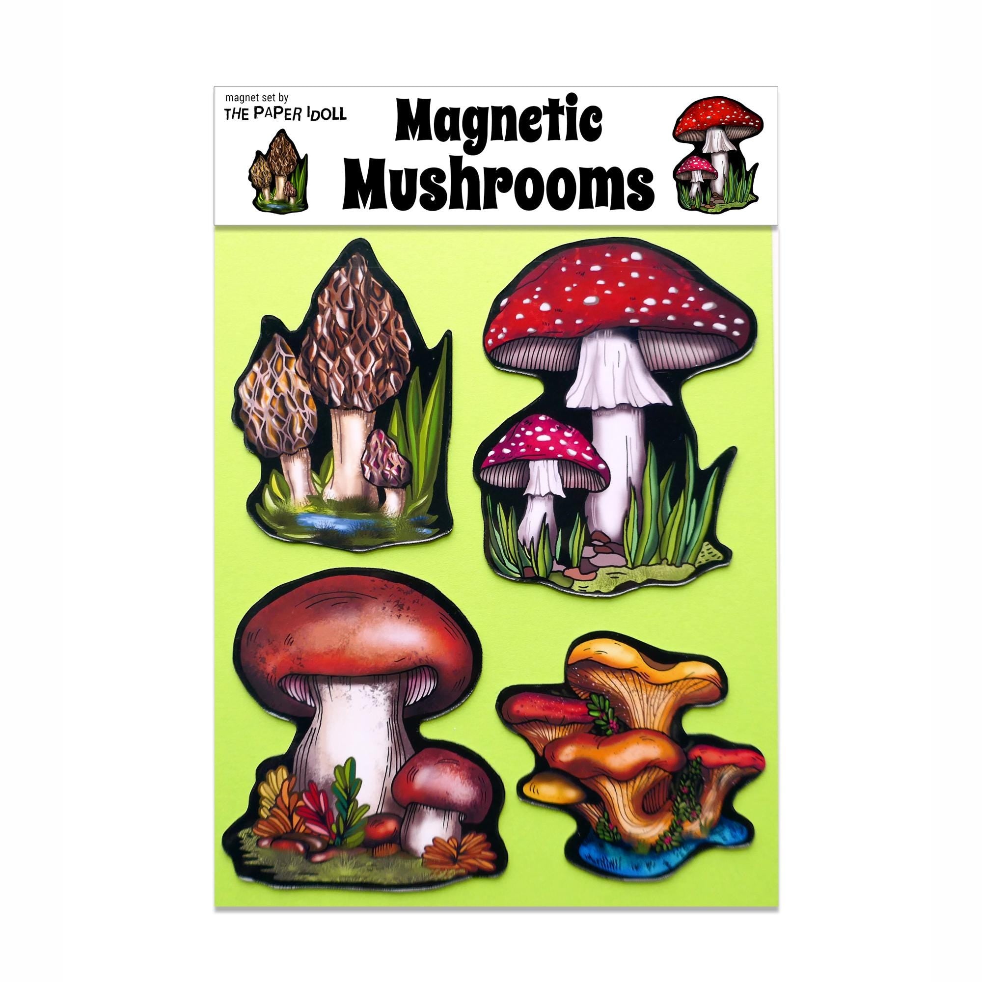 Mushroom Magnet Set: Witchcraft Fairy Forest Decor.