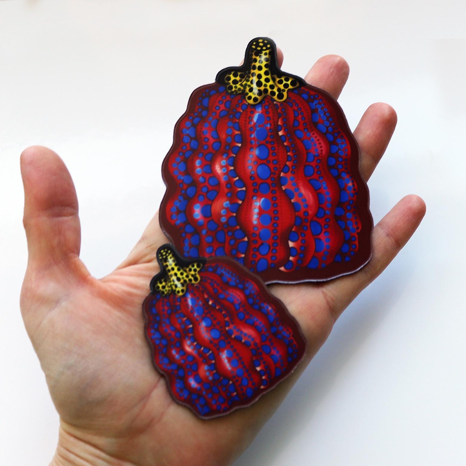 Dancing Pumpkins magnet set Kusama Inspired