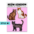 Set of 3 Articulated Cats Fridge Magnets Cat Kitchen decor.