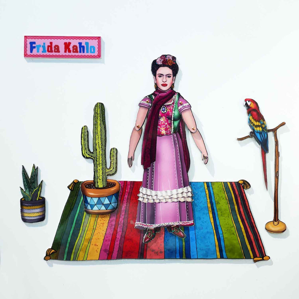 Mexican Painter Magnet Set | Interactive Paper Doll, Art Lover Gift