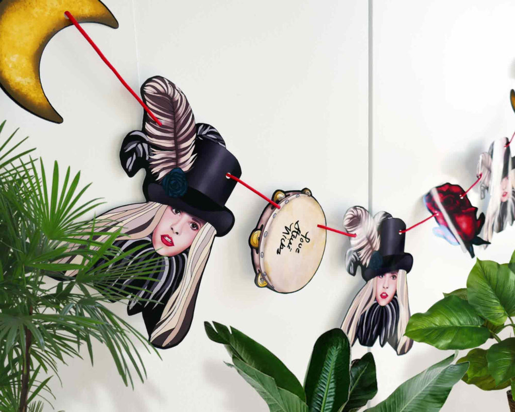 Rock Goddess Garland: Bohemian Singer Bunting, Music Party Decor