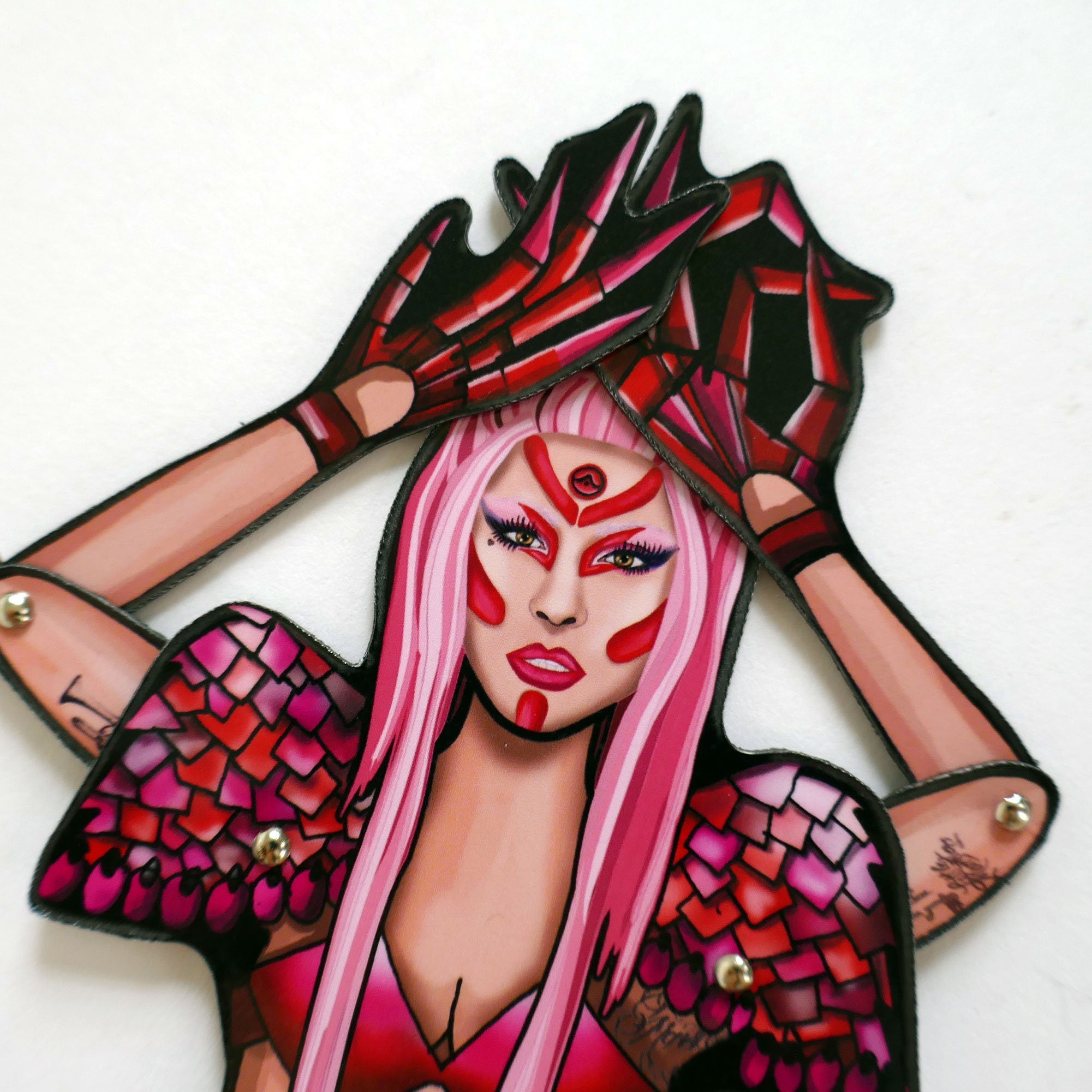 Articulated Magnet Doll Pop Art Icon | Iconic pop singer-inspired refrigerator magnet | Music-themed home decor | Chromatica