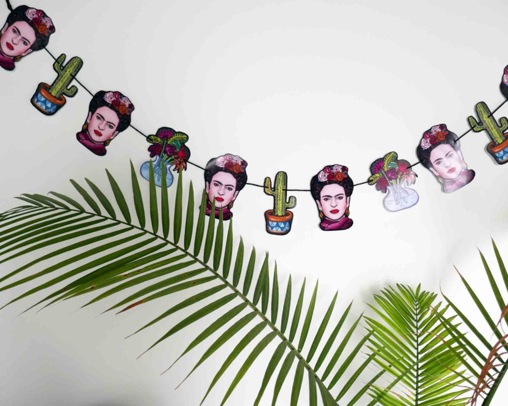 Mexican Artist Garland | Frida, Cacti, and Bouquet Bunting