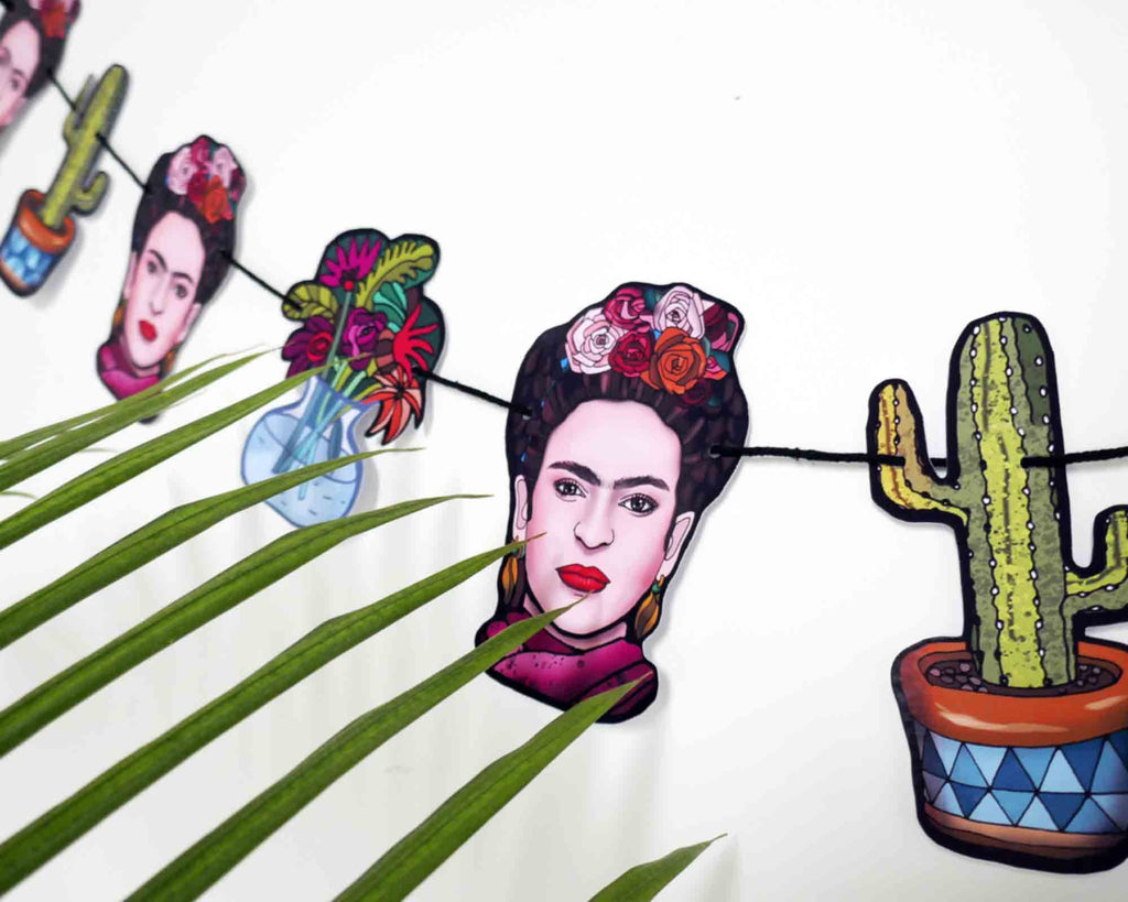 Mexican Artist Garland | Frida, Cacti, and Bouquet Bunting