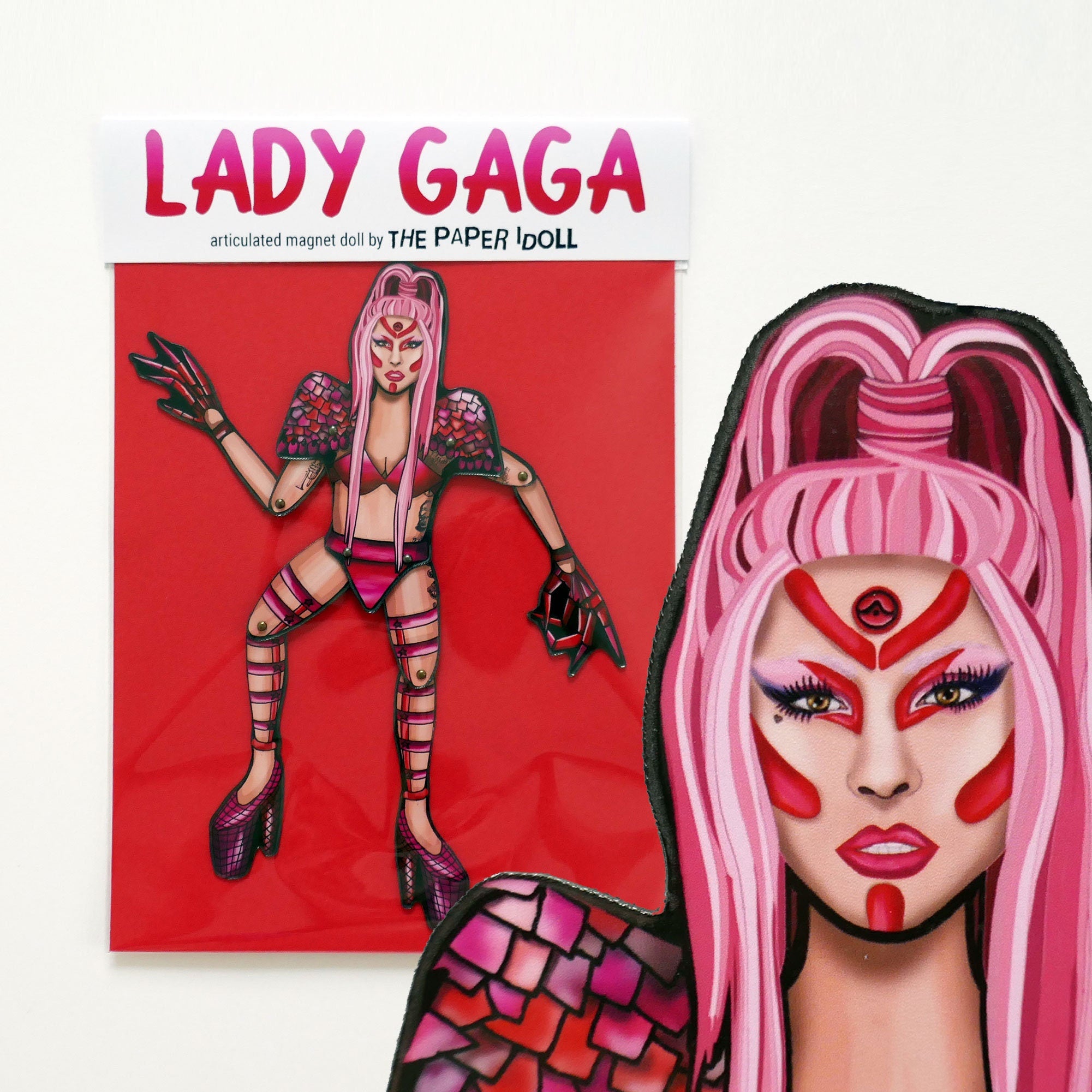 Articulated Magnet Doll Pop Art Icon | Iconic pop singer-inspired refrigerator magnet | Music-themed home decor | Chromatica
