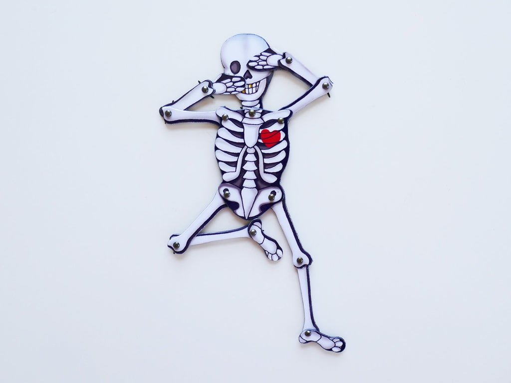 Articulated Magnet Skeleton: Halloween Posable Doll