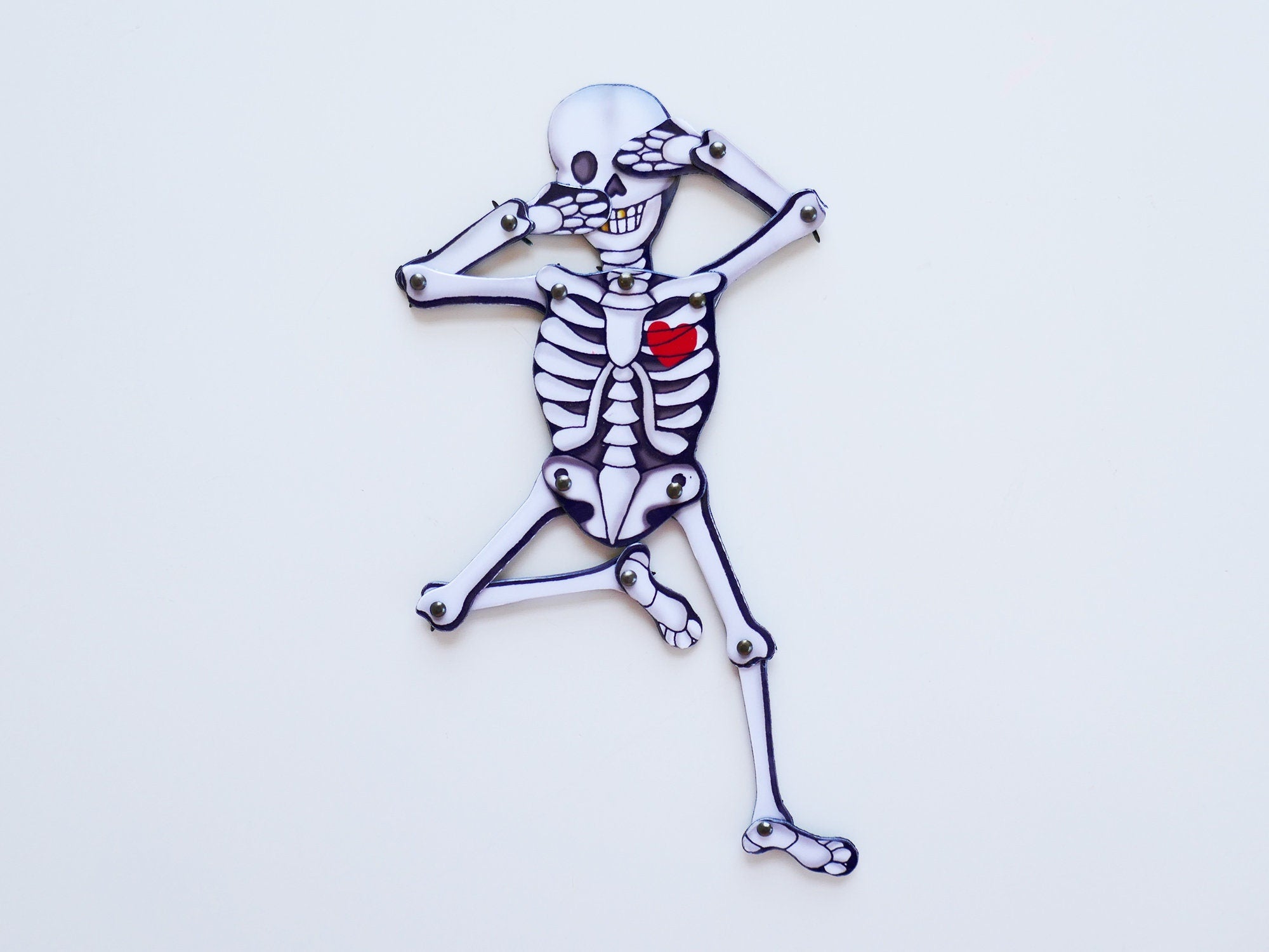 Articulated Magnet Skeleton: Halloween Posable Doll