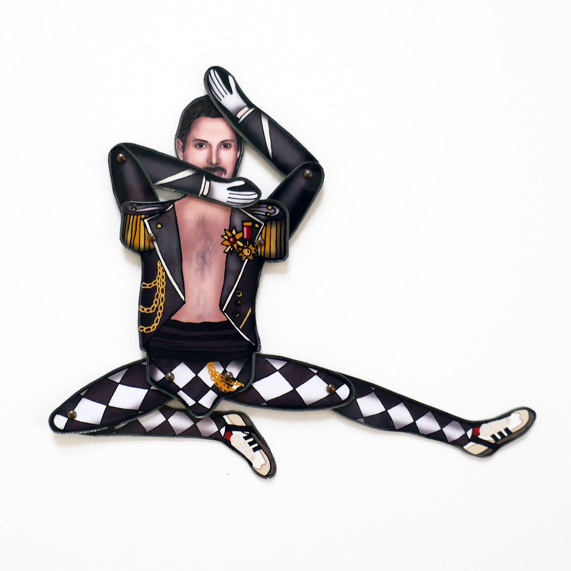 Articulated Freddie Mercury Magnet Doll | Music Lover Decor