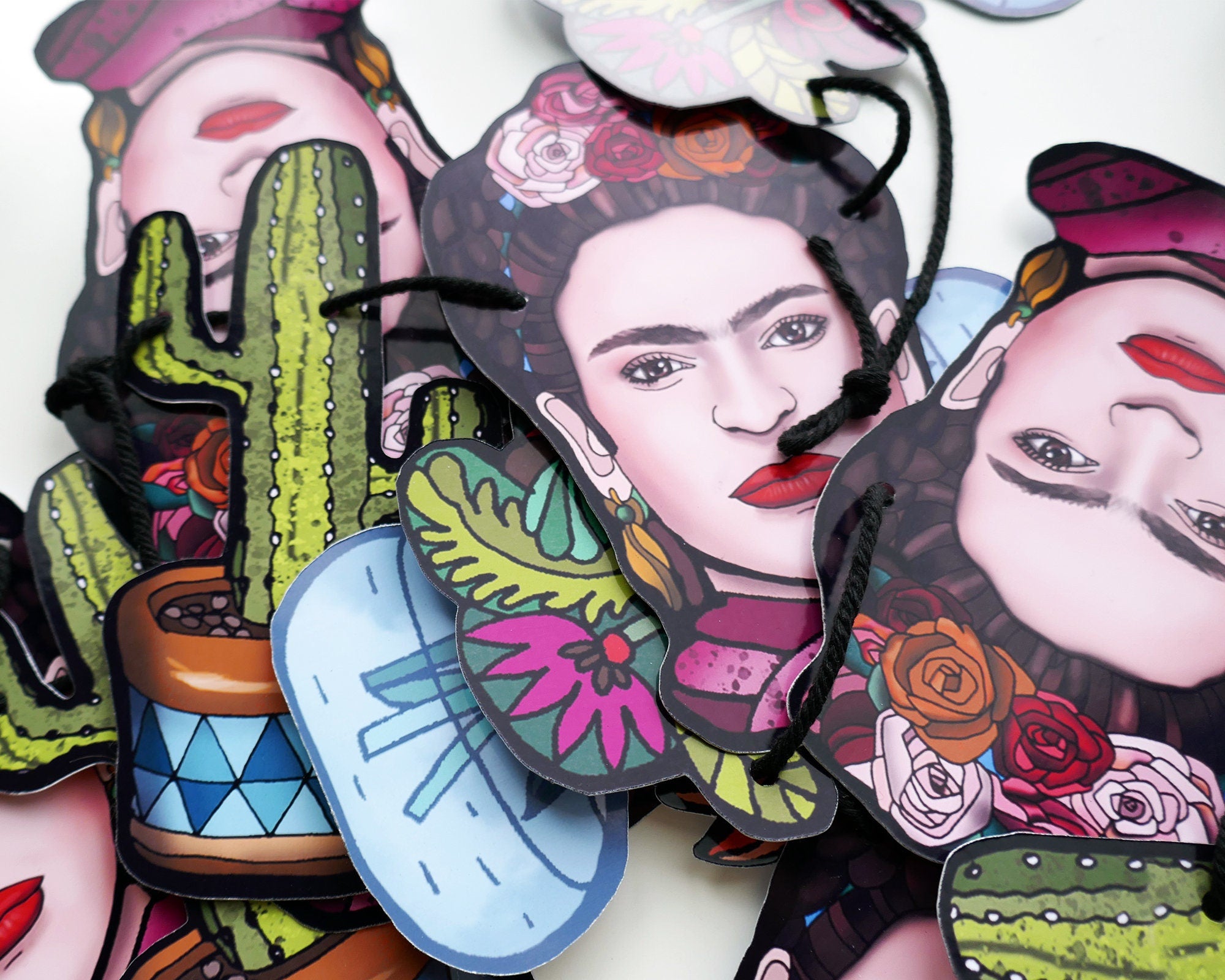 Mexican Artist Garland | Frida, Cacti, and Bouquet Bunting