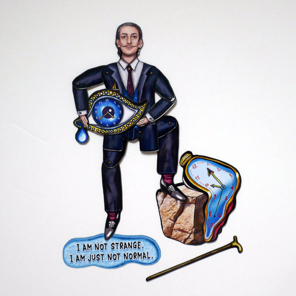Surrealist Artist Movable Doll + Magnet Set: Interactive Art Doll, Lobster Phone.