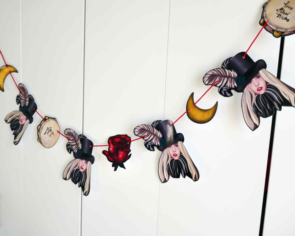 Rock Goddess Garland: Bohemian Singer Bunting, Music Party Decor