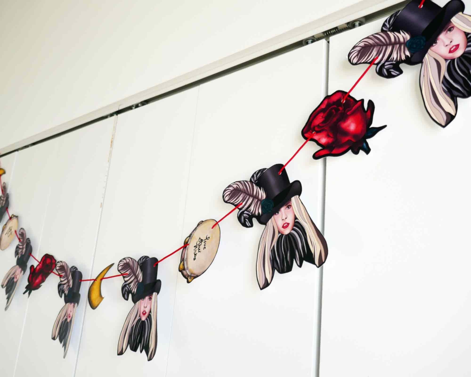 Rock Goddess Garland: Bohemian Singer Bunting, Music Party Decor