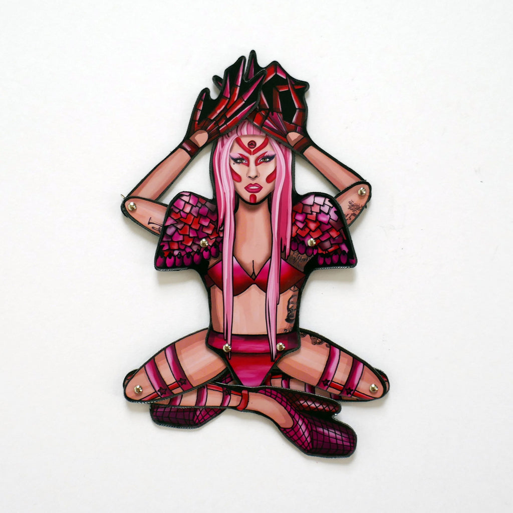 Interactive Magnet Set/Doll Pop Art Icon | Iconic pop singer-inspired refrigerator magnet | Music-themed home decor | Chromatica