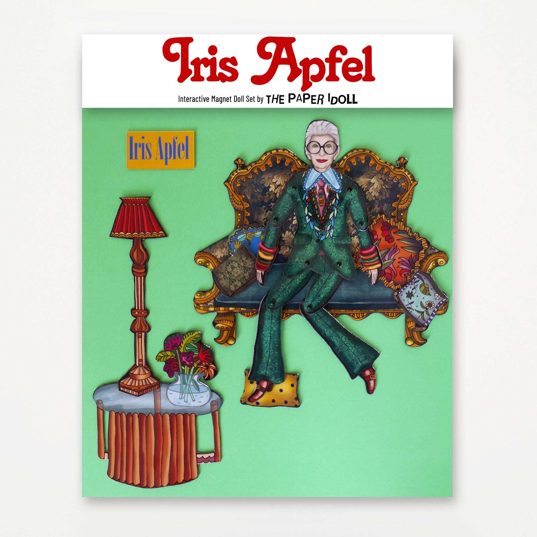 Fashion Icon Interactive Doll + Magnet Set: Art-Themed Refrigerator Magnets