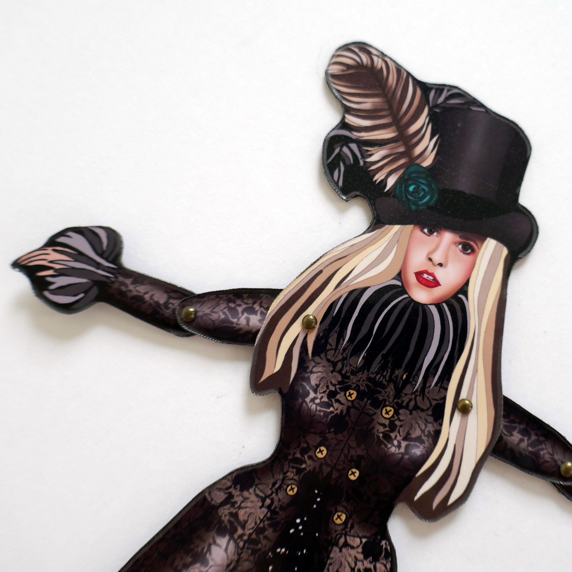 Articulated Magnet Doll | 70s Rock Goddess Home Decor