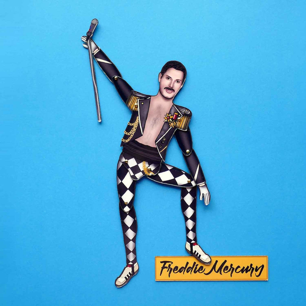 Articulated Freddie Mercury Magnet Doll | Music Lover Decor